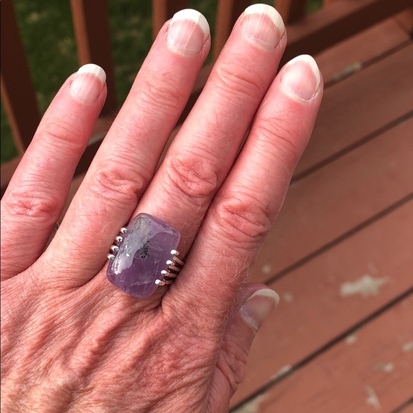 COPY - BOUTIQUE SUPER 23 AMETHYST 925 SILVER RING, SZ 7.5 - Picture 11 of 12